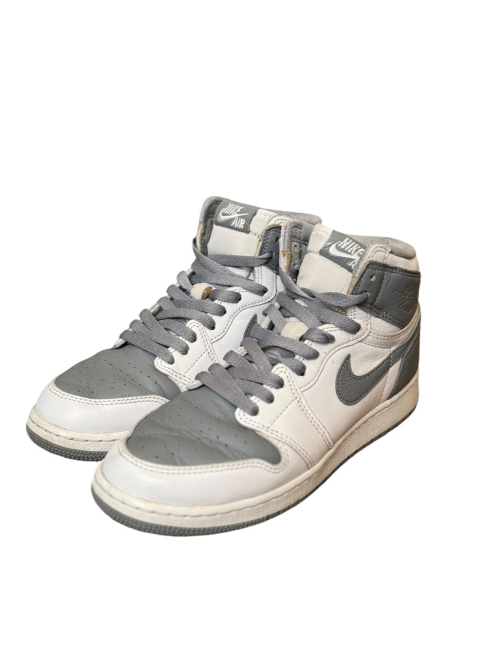 Nike High-Top Sneakers in Gray and White